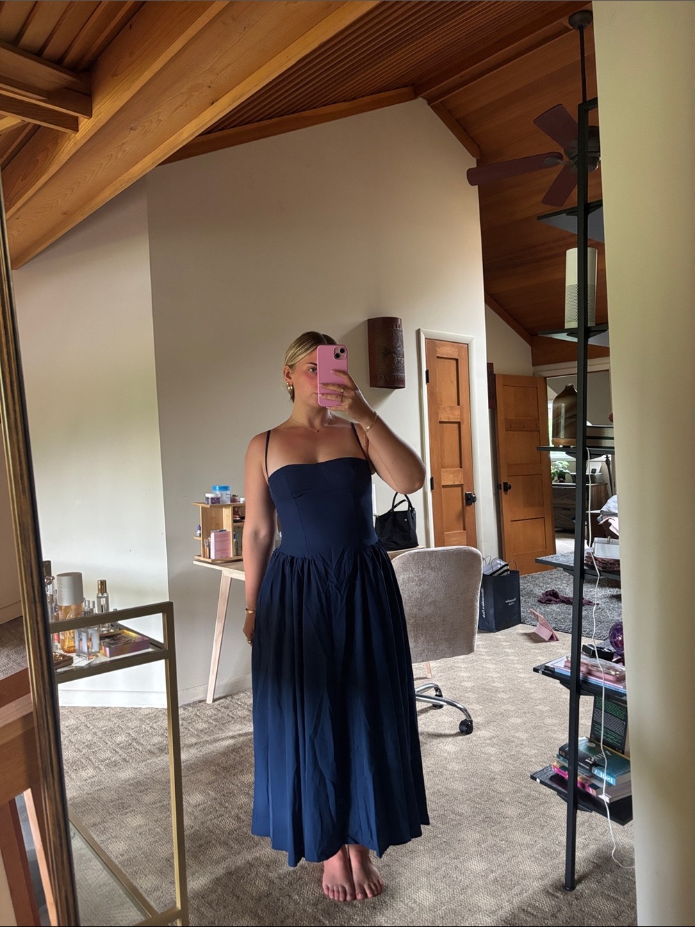 Amazon Navy Blue Midi Dress
